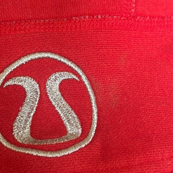 COPY - Lululemon Vintage Scuba Red Zip-up hoodie worn distressed look - Picture 3 of 4